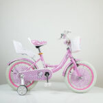 Dečiji bicikl Miss Cat svetlo roze boje sa dva točka sa pumpajućim gumama i dva pomoćna točka