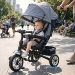 Tricikl za decu 411 "Simple" sa blagim podešavanjem naslona sivi