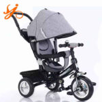 Tricikl za decu 411 "Simple" sa blagim podešavanjem naslona sivi - Slika 2