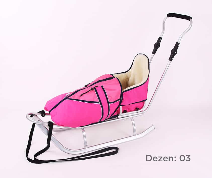 Sanke Kunert sa toplom zimskom vrećom roze Sanke Kunert sa zimskom vrećom roze - Slika 1