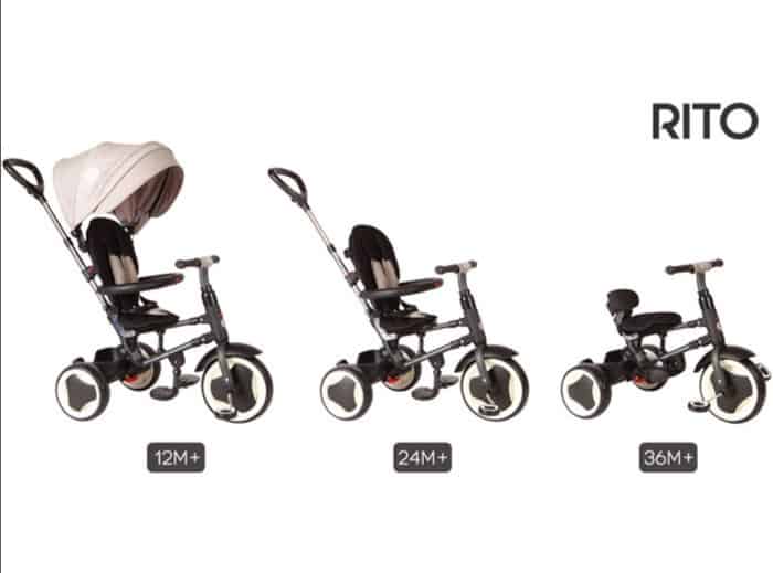 Tricikl Rito 3u1 zeleno-plavi 4 Sklopivi Tricikl QPlay Rito 3u1 zeleno-plavi, qp380gb - Slika 4