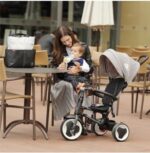 Sklopivi Tricikl QPlay Rito 3u1 zeleno-plavi, qp380gb - Slika 8