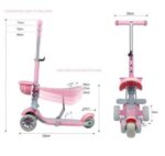 Trotinet 653 Soft 3u1 roze - Slika 5