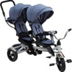 Tricikl za blizance 412 Twins sive boje