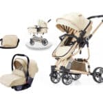 Kolica za bebe BBO Tiffany 3u1 set - bež