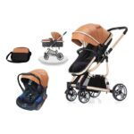 Kolica za bebe BBO Tiffany 3u1 set - braon