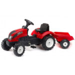 Traktor sa prikolicom Garden 2058j na pedale crveni sa velikim točkovima