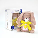 Ćebence za bebe PINK BUNNY toze boje koje se pretvara u plišanu igračku zec