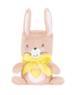 Ćebence za bebe PINK BUNNY toze boje koje se pretvara u plišanu igračku zec