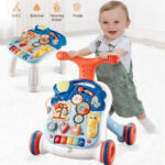 Hodalice za bebe Walk 'n' Learn plave boje sa narandžastom ručicom za guranje