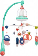 Muzička vrteška All in One mint boje sa muzičkom kutijom , sobnom lampom i visećim igračkicama
