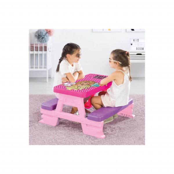 piknik klupa za decu Barbie 016089 sa dve devojčice