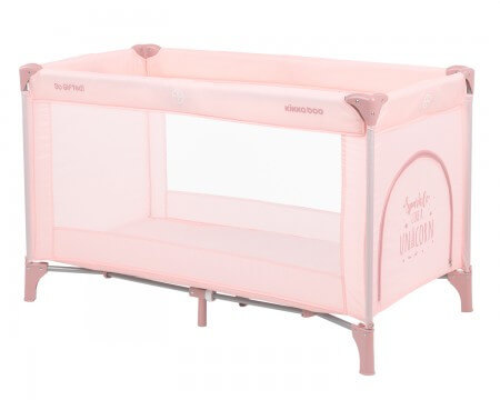Krevetac za putovanja So Gifted roze boje sa bočnim otvorom za ulaz/izlaz i prednjim mrežastim stranicama