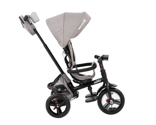 sklopivi-tricikl-nikki-kikka-boo-melange-dark-grey-slika-2 Sklopivi tricikl Nikki 3u1 Kikka Boo sa podesivim naslon i rotirajućim sedištem dark grey melange, kkb20110 - Slika 3