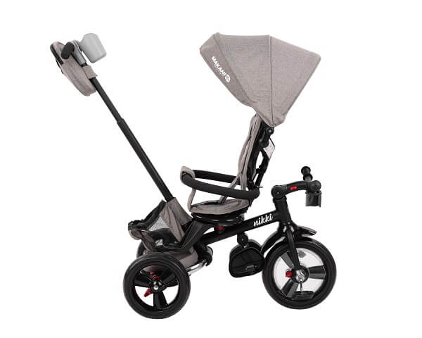 sklopivi-tricikl-nikki-kikka-boo-melange-dark-grey-slika-5 Sklopivi tricikl Nikki 3u1 Kikka Boo sa podesivim naslon i rotirajućim sedištem dark grey melange, kkb20110 - Slika 11