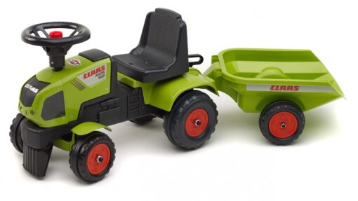 Traktor guralica za decu 1012b zelene boje sa prikolicom