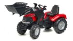 Traktor rovokopač na pedale 996d sa podignutom kašikom i velikim točkovima