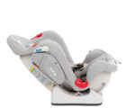 Auto sedista za bebe O'Right svetlo sive boje za bebe i decu do 25kg sa oborivim naslonom i bočnom zaštitom prikazana iz profila