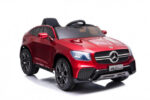 Mercedes GLC Coupe Licencirani crveni sa mekim gumama i kožnim sedištem i originalnim znakom mercedesa slikan iz profila