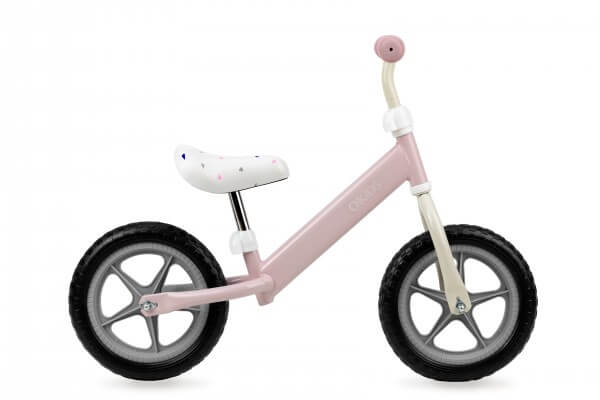 Balans bicikl Fleet za decu roze boje sa metalnim ramom i dva točka prikazan bočno