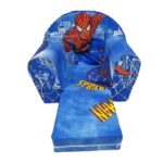 Fotelja na razvlačenje Bambi Spajdermen plavo crvena prikazana sa prednje strane razvučena