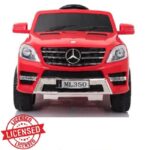 Dzipovi Mercedes ML 350 za decu na akumulator crvene boje, prikazan s preda