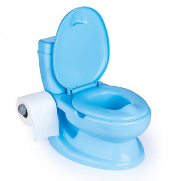 Edukativna noša 072511 za decu plave boje dizajna prave wc šolje sa otvorenim poklopcem