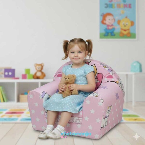 Fotelja Bambi maca roze