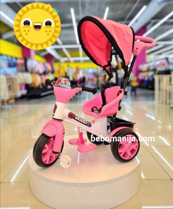 Tricikli za decu Bobo Speed roze boje sa tendom