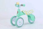 Bicikl bez pedala 763 za bebe mint boje na tri točka sa mekim sedištem