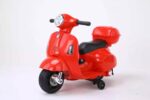 Motor 109-1 na akumulator crvene boje na dva točka i dva pomoćna točka