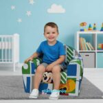 Fotelja Miki zeleno-plava na razvlačenje