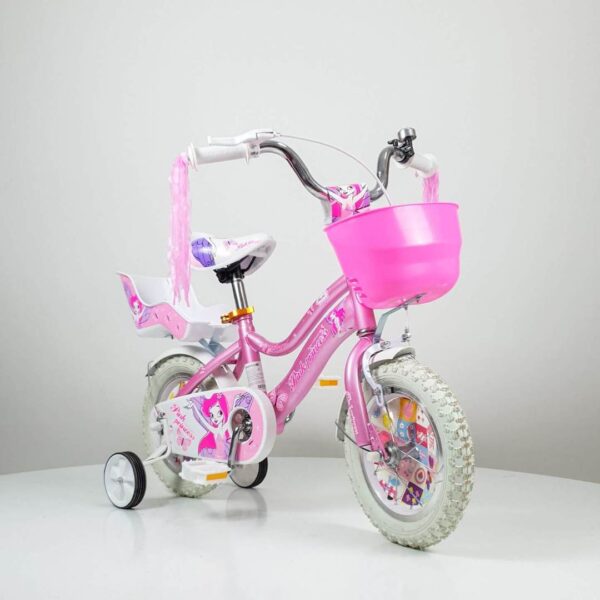 bicikl za decu miss cat 12 rozi prikazan iz profila