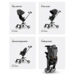 Kolica QPlay Easy sa rotirajućim sedištem crna, qplayeasyb - Slika 6