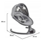 Ljuljaška za bebe iSwing sa adpterom, daljinskim upravljačem i bluetooth - graphite, can9014 - Slika 4