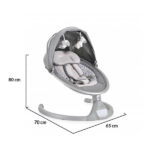 Ljuljaška za bebe iSwing sa adpterom, daljinskim upravljačem i bluetooth - silver, can9021 - Slika 4