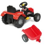 Traktor Delfino Farmer na akumulator sa prikolicom - crveni, DEL-TRACTOR - Slika 3