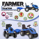 Traktor sa prikolicom na akumulator 298 - plavi