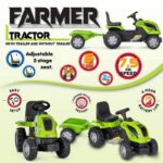 Traktor sa prikolicom na akumulator 298 - zeleni