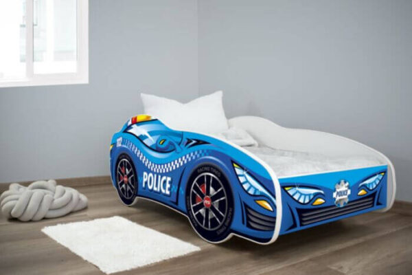 Krevet za decu sa dušekom 140x70cm (Trkački auto) POLICE, 7428 - Slika 1