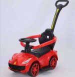 Auto guralica 3u1 Y-BC8338P crvene boje sa ručkom za guranje, sigurnosnim obručem, postoljem za noge i muzičkim volanom