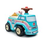 Guralica Kamion 708 za sladoled svetlo plave boje sa volanom na kome je zvuk sirene i igračkama u vidu dva kornet sladoleda
