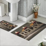 Set za kupatilo Relax od dve staze različite dimenzije, prikazane na podu kupatila