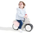 Guralica Vespa na dva točka nežno roze i krem boje za devojčice sa tasterom za sirenu na kormanu