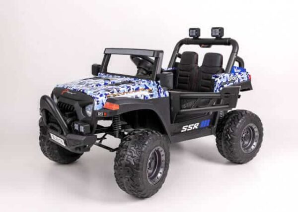 Džipovi Jeep Brothers Sport plave boje sa mekim gumama i kožnim sedištem