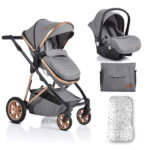 Kolica za bebe Midas 3u1 - siva, can5802 - Slika 9