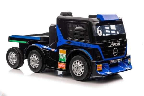 Licencirani kamion Axor sa prikolicom na akumulator 283 Mercedes Benz sa mekim gumama i kožnim sedištem - plavi - Slika 3