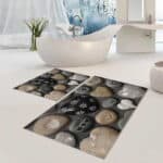 Set za kupatilo Kamenčići sa gumenom podlogom 40x60cm + 60x90cm, SG-023