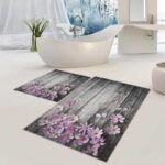 Staze za kupatilo Lila cvetići