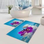 Set za kupatilo Orhideja sa gumenom podlogom 40x60cm + 60x90cm, SG-002
